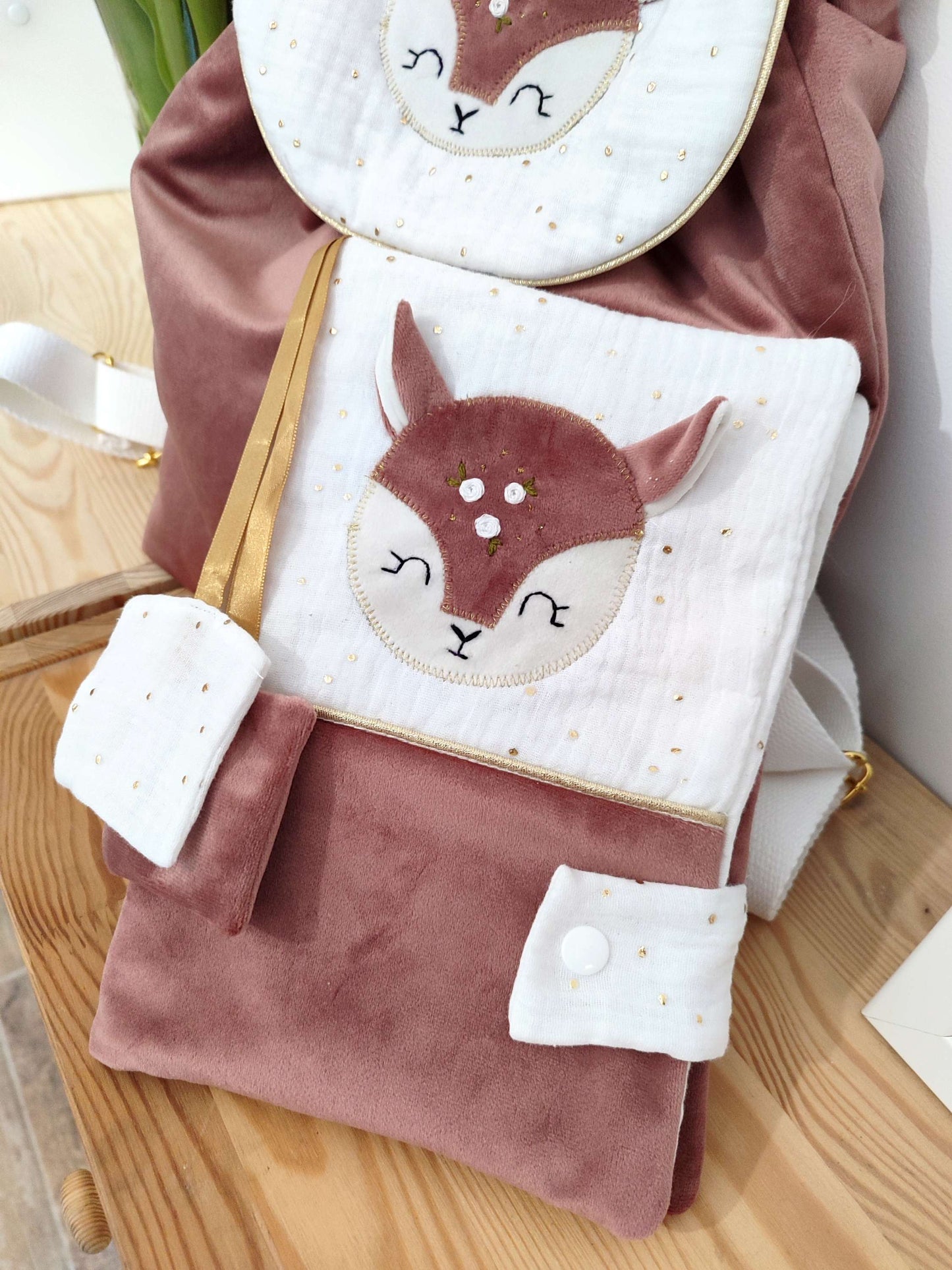 Protège carnet de santé Rosie Rose - modèle Personnalisable