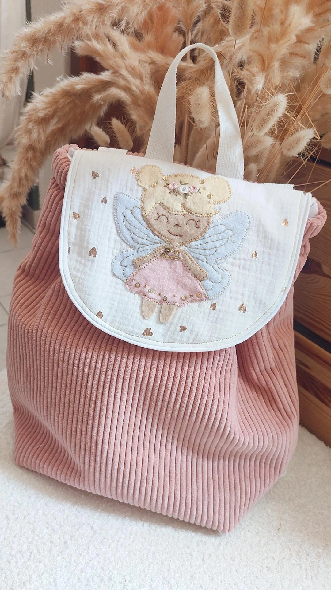 Sac à dos maternelle Fée Edana - modèle personnalisable pour petite fille