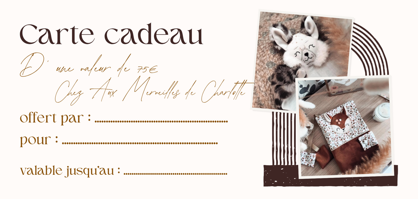 ✨ Carte cadeau naissance – 75€ ✨