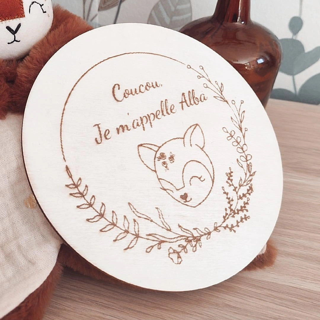 Plaque annonce naissance Prénom