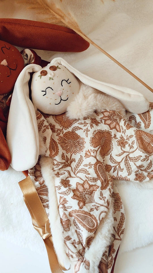Doudou lapin écru - Petit modèle Sanaya disponible