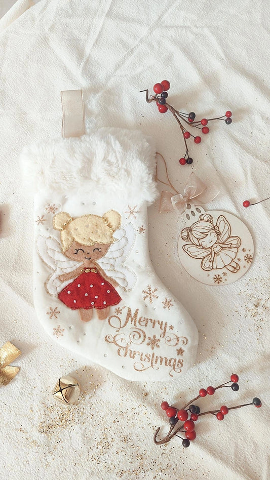 Chaussette de Noël modèle Fée Edana - Personnalisable