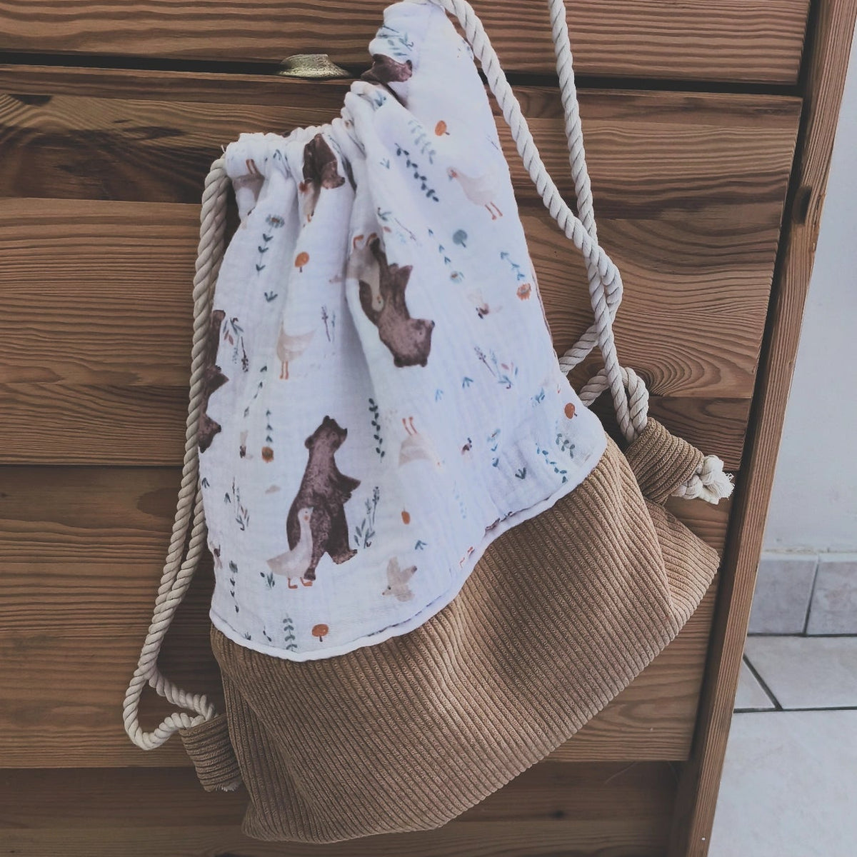 Sac pochon maternelle personnalisable
