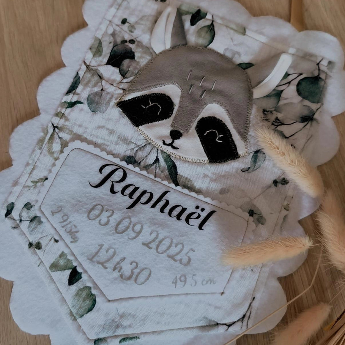 Fanion déco souvenir de naissance sur mesure et unique ✨