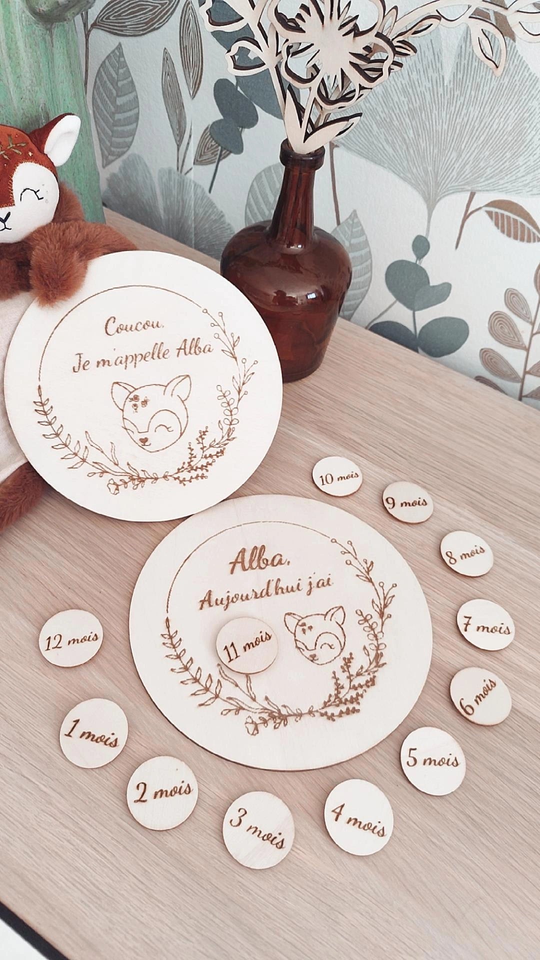 Carte étape Prénom+ animal personnalisable