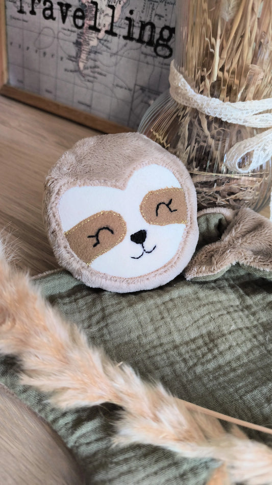 Doudou Paresseux - doudou fait main personnalisé