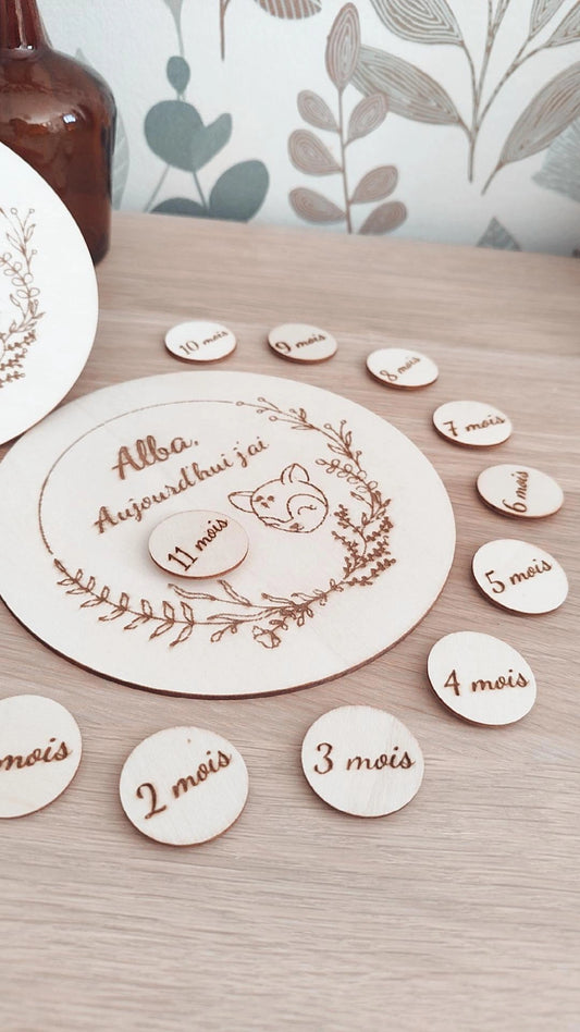 Carte étape Prénom+ animal personnalisable