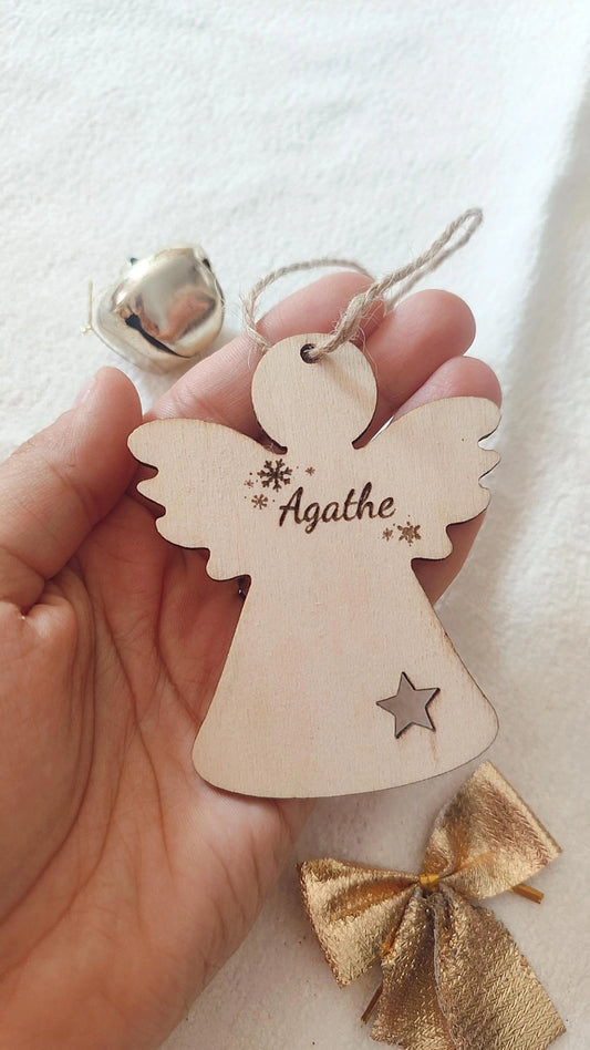 👼 Suspension de Noël Ange – En mémoire des bébés et enfants partis trop tôt - Personnalisable