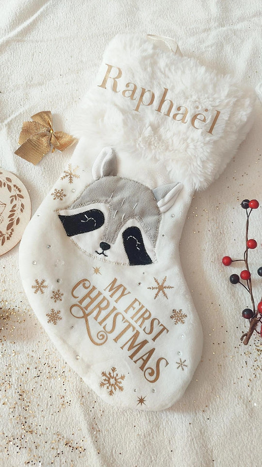 Chaussette de Noël modèle Janon le Raton - Personnalisable