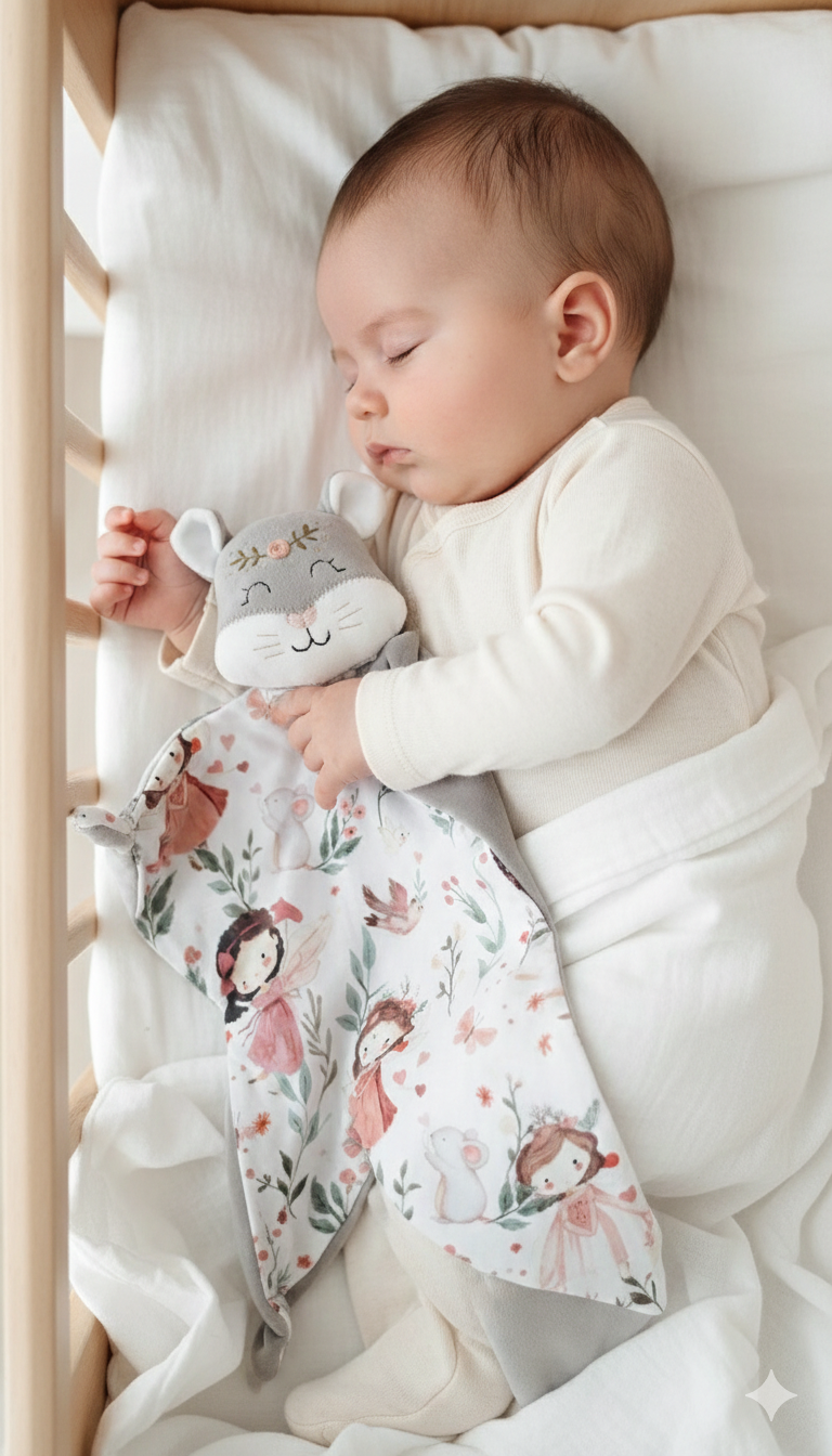 Doudou Souris Billy - modèle personnalisable fait main - symbole de vivacité et de curiosité