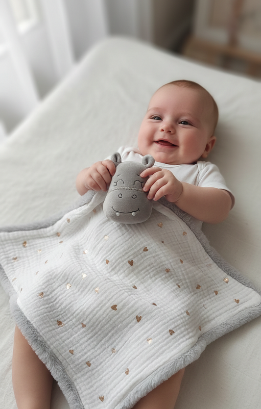 Doudou Hippopotame - doudou fait main personnalisé