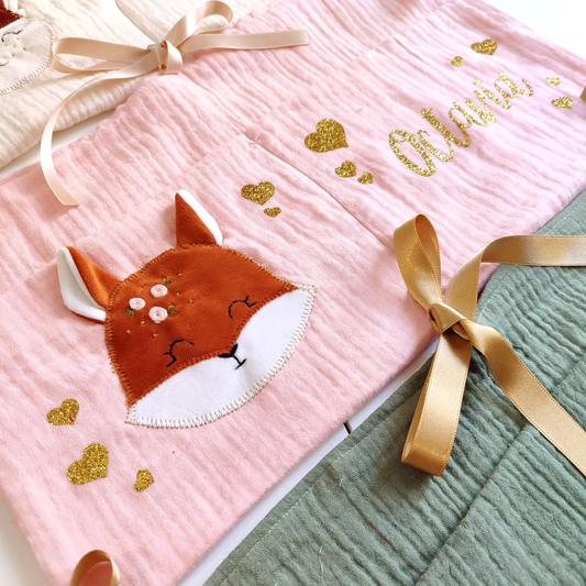 Range doudous avec applique Renard Leonard  - modèle Personnalisable
