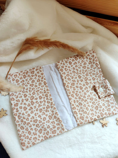 Duo de naissance - Protège carnet et attache tétine léopard