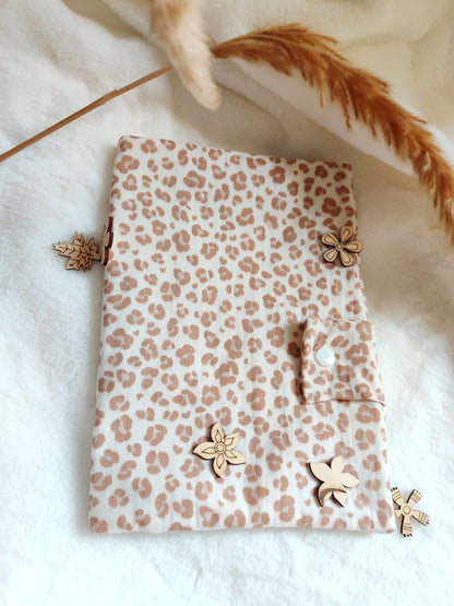 Duo de naissance - Protège carnet et attache tétine léopard