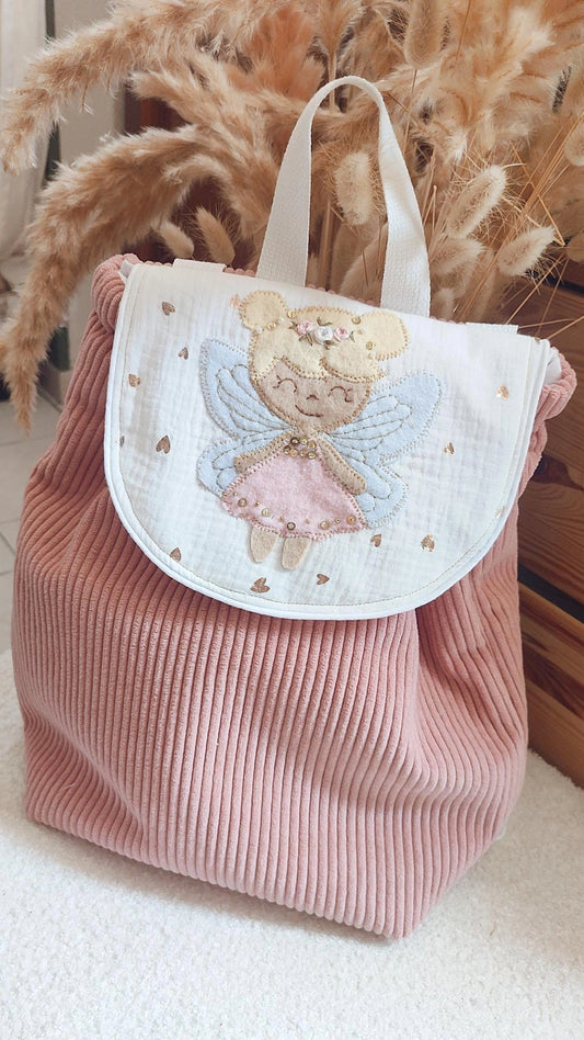 Sac à dos maternelle Fée Edana - modèle personnalisable pour petite fille
