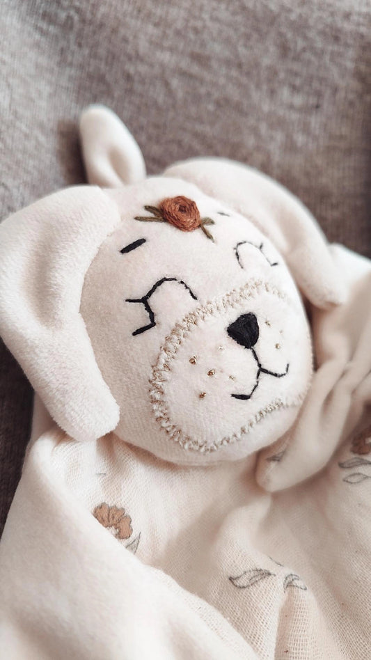 Doudou Chien Golden - doudou fait main personnalisé