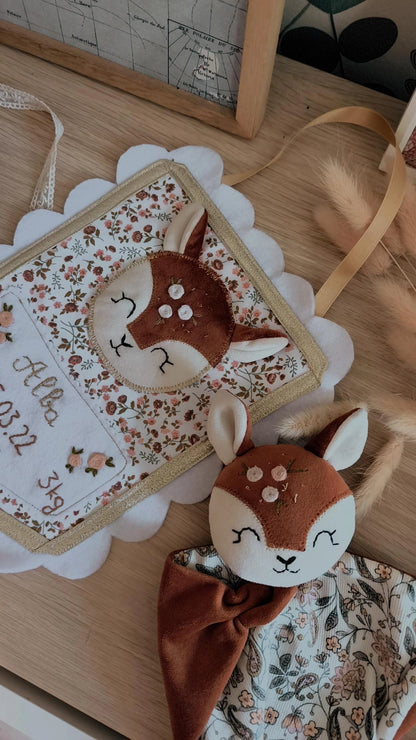 Fanion déco souvenir de naissance sur mesure et unique ✨