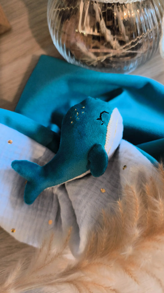 Doudou Baleine 🐋 doudou fait main personnalisé -