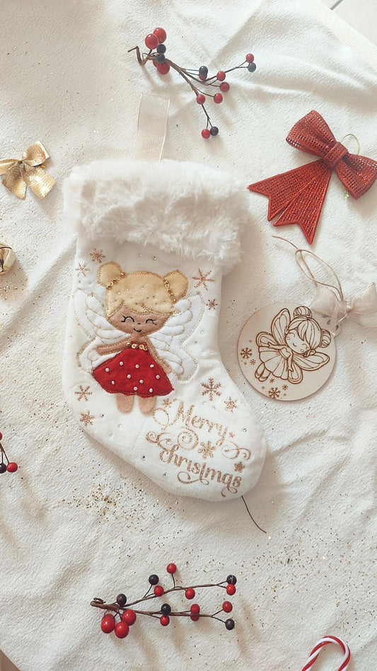 Chaussette de Noël modèle Fée Edana - Personnalisable