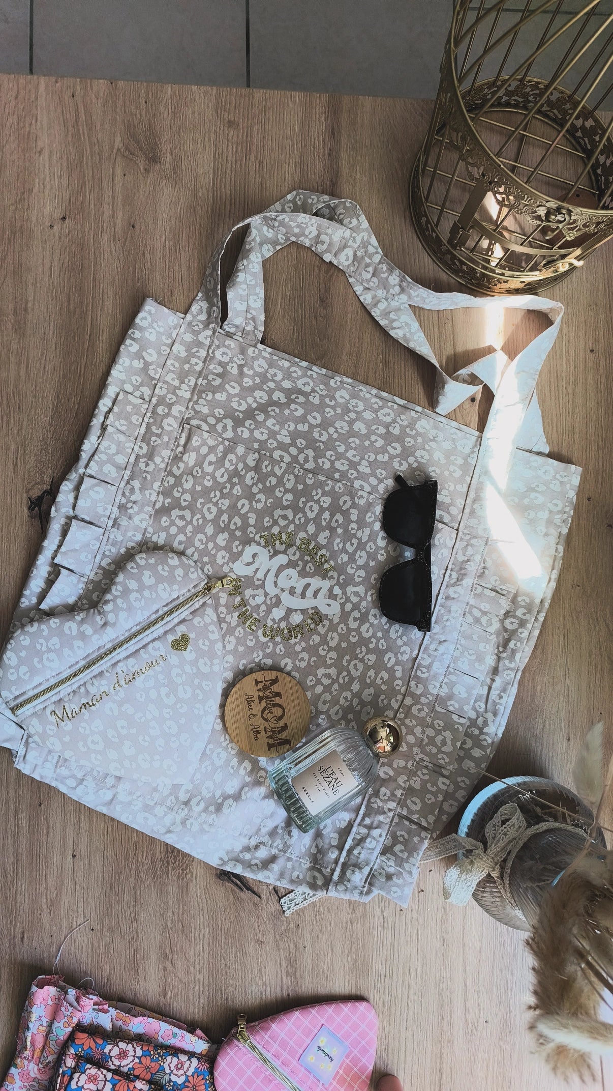 Tote Bag de Maman - modèle personnalisable tissu et texte