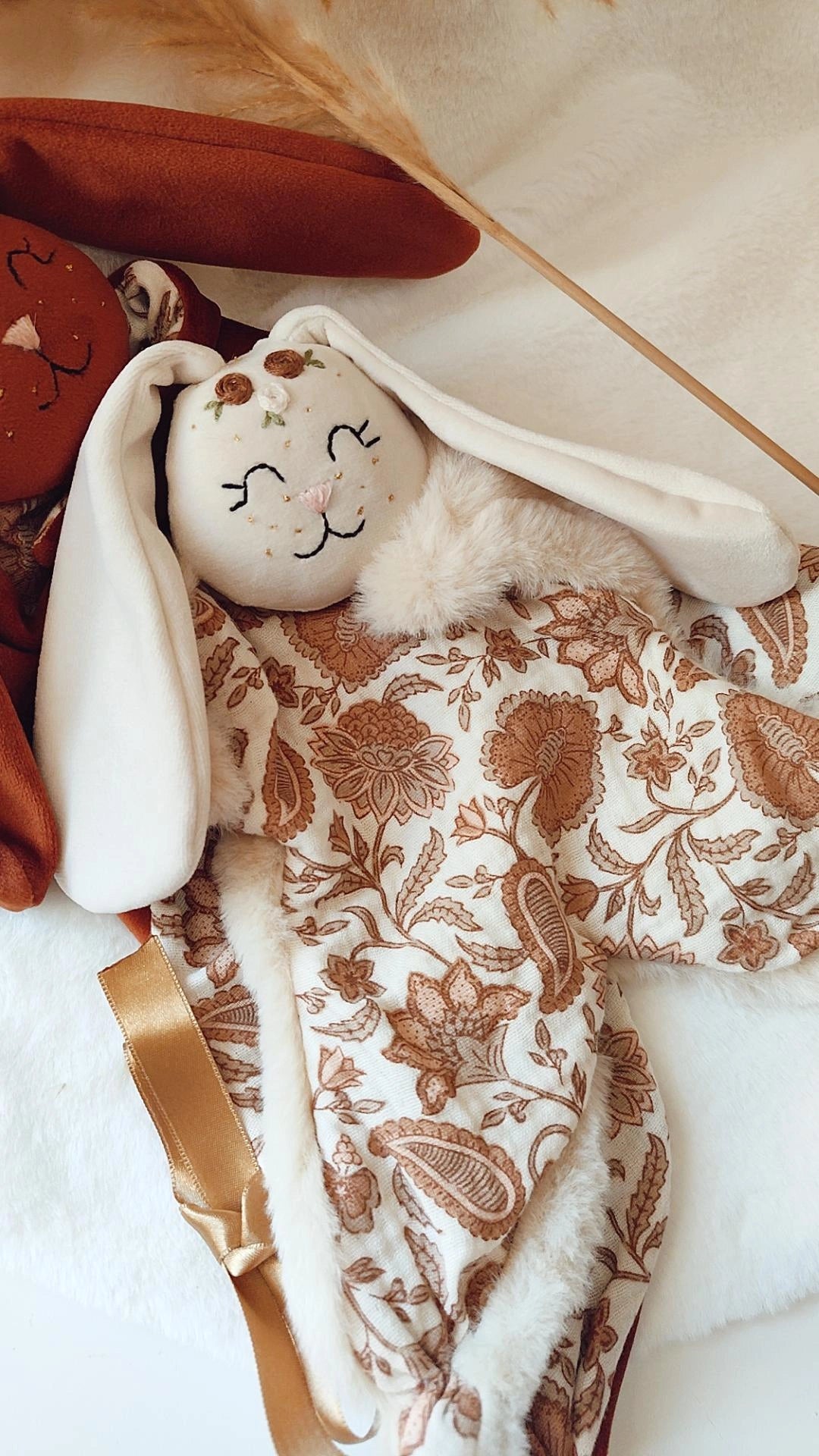 Doudou lapin écru - Petit modèle Sanaya disponible