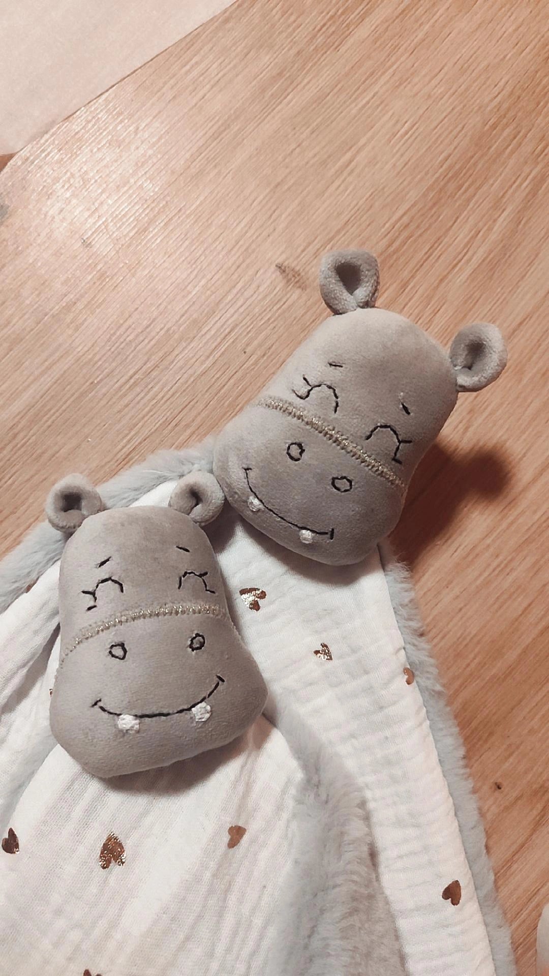 Doudou Hippopotame - doudou fait main personnalisé