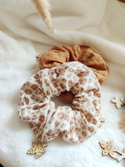 Chouchou Gaze de coton Léopard Lot de 2