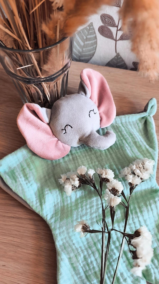 Doudou Elephant Nino personnalisé - fait main sur mesure