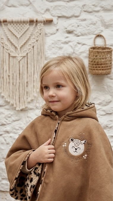 Cape à Capuche Réversible & Personnalisée | Loden & Moumoute