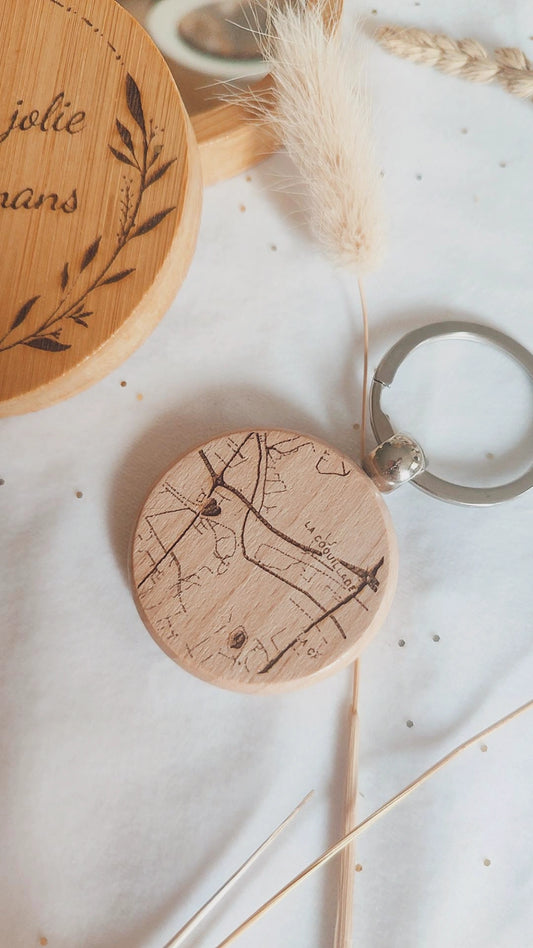 ✨ Mini Coffret Cadeau Noël Maman  – Miroir + Porte-clé personnalisé ✨