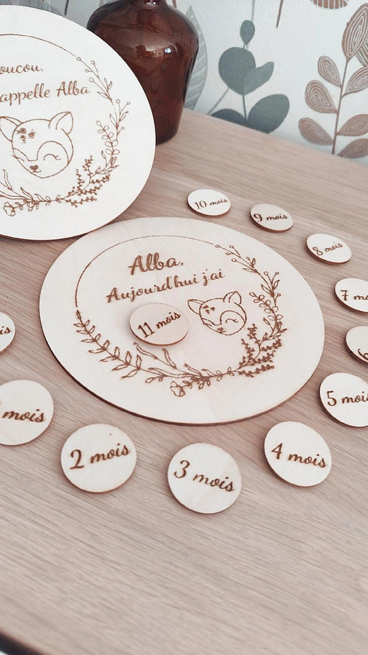 Carte étape Prénom+ animal personnalisable