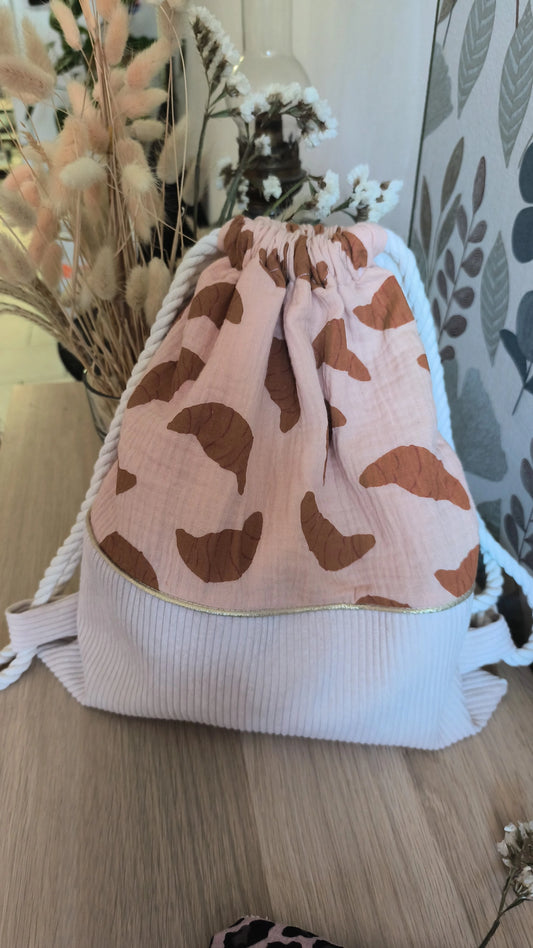 Sac pochon maternelle disponible – Modèle Croissant