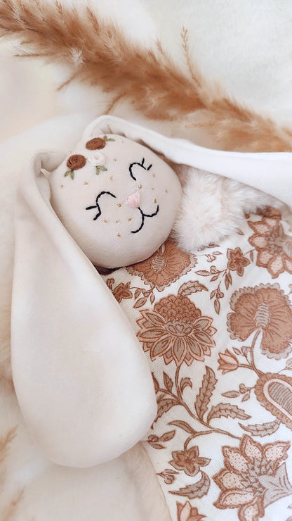 Doudou lapin écru - Petit modèle Sanaya disponible