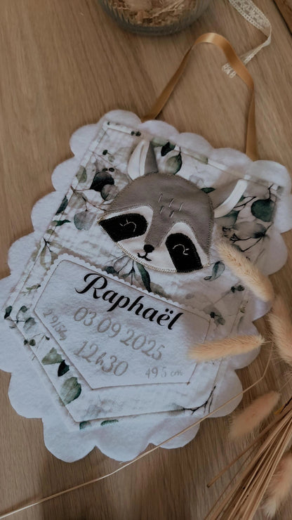 Fanion déco souvenir de naissance sur mesure et unique ✨