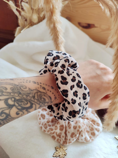Chouchou Gaze de coton Léopard Lot de 2