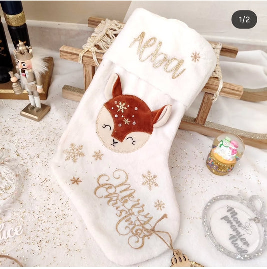 Chaussette de Noël Rosie La biche ✨- Personnalisable