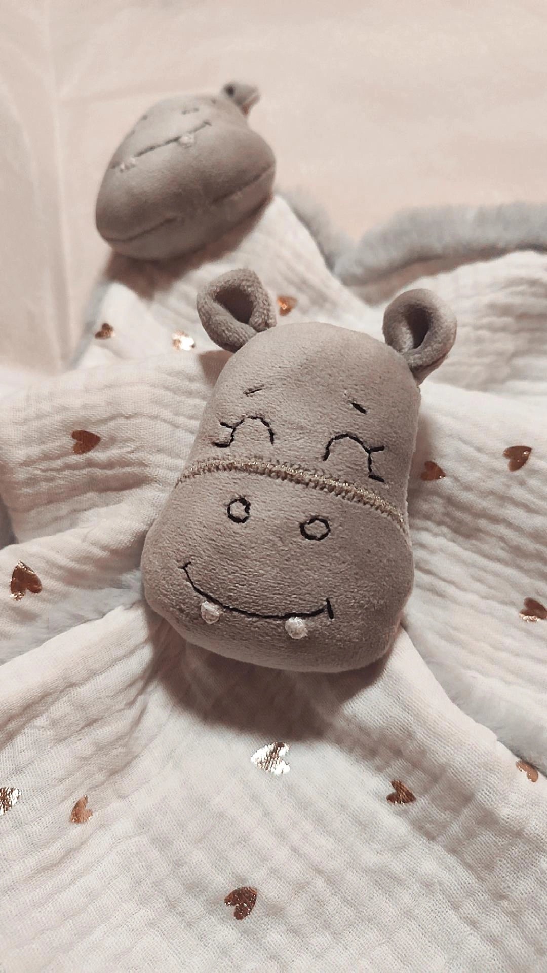 Doudou Hippopotame - doudou fait main personnalisé