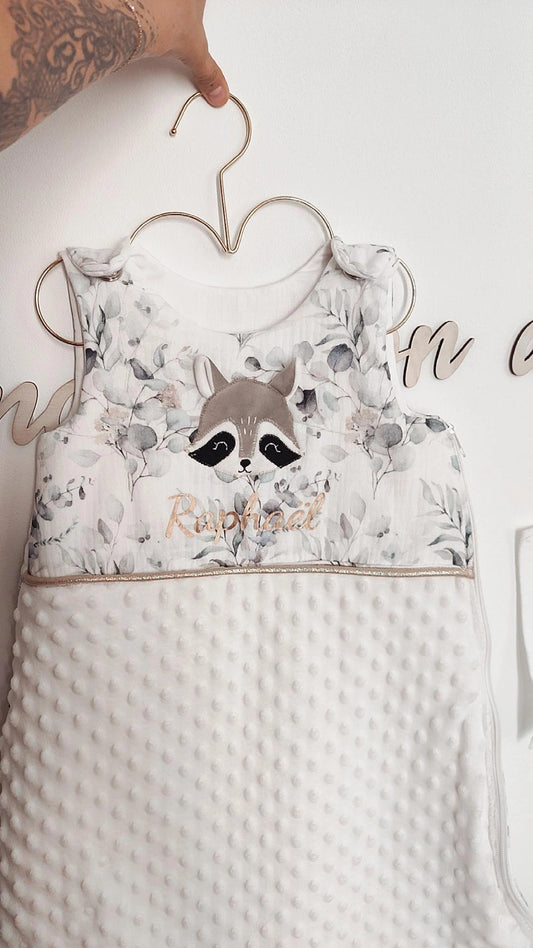 Gigoteuse bébé à applique animal - modèle personnalisable tissu / animal