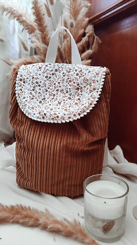 Sac à dos crèche / maternelle  – Modèle ELéonie en tissu fait main