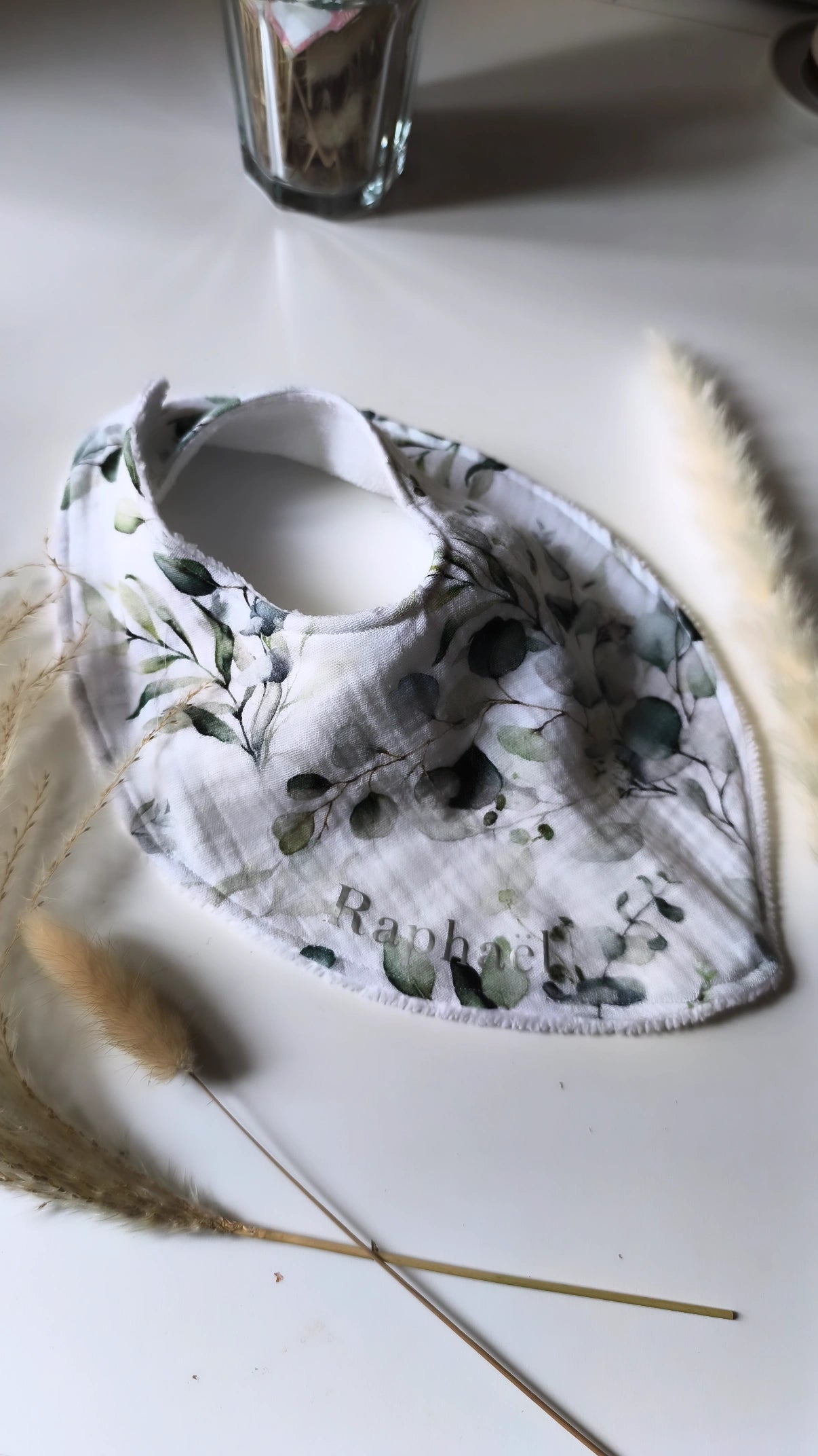 Bavoir Bandana Personnalisé en Éponge et Gaze de Coton – Confort & Style de 0 à 36 mois