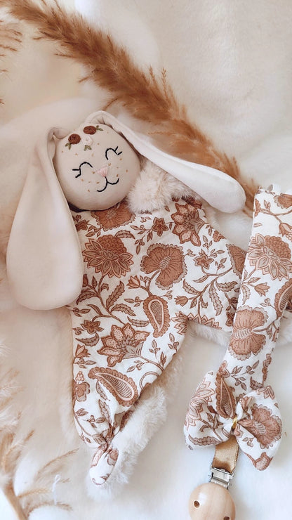 Doudou lapin écru - Petit modèle Sanaya disponible