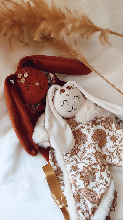 Doudou lapin écru - Petit modèle Sanaya disponible