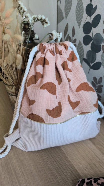 Sac pochon maternelle disponible – Modèle Croissant