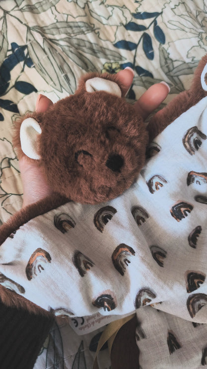 Doudou Ours Léon - Modèle Personnalisable fait main
