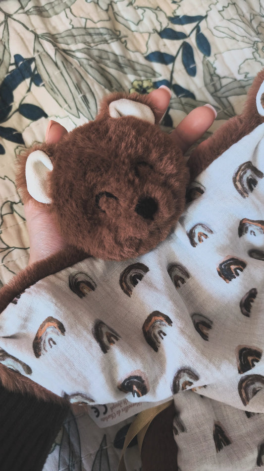 Doudou Ours Léon - Modèle Personnalisable fait main